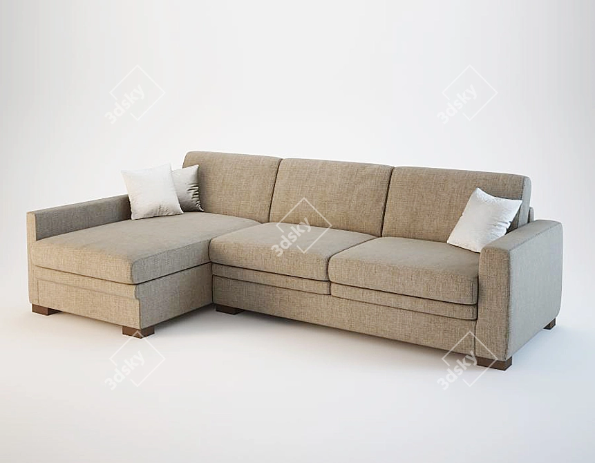 Modern Corner Sofa Alberto Kyoto 3D model image 1