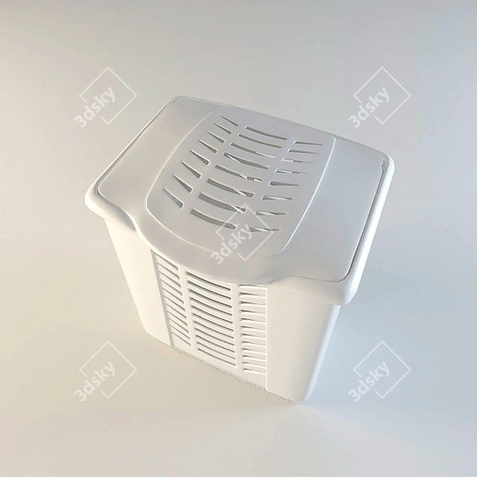 Stylish Laundry Basket 3D model image 3