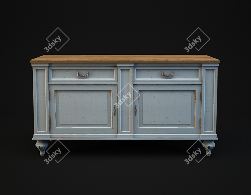 Italian Factory TONIN CASA Chest: Sleek and Spacious 3D model image 1