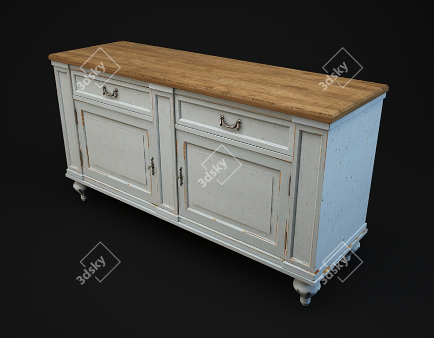 Italian Factory TONIN CASA Chest: Sleek and Spacious 3D model image 2