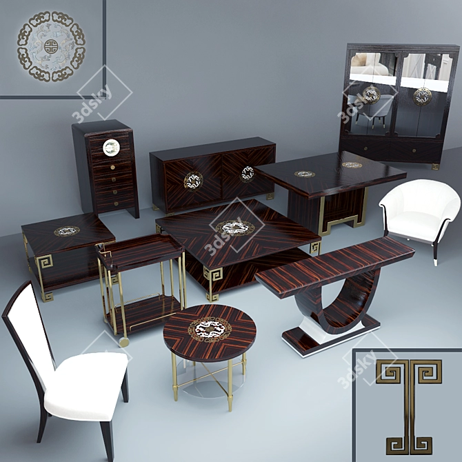 China-made Living Room Furniture 3D model image 1