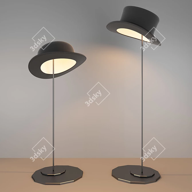 Elegant Hat Pendant Lamp 3D model image 1