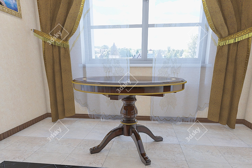 Modern Dining Table: Miasmobile Floriana 3D model image 2