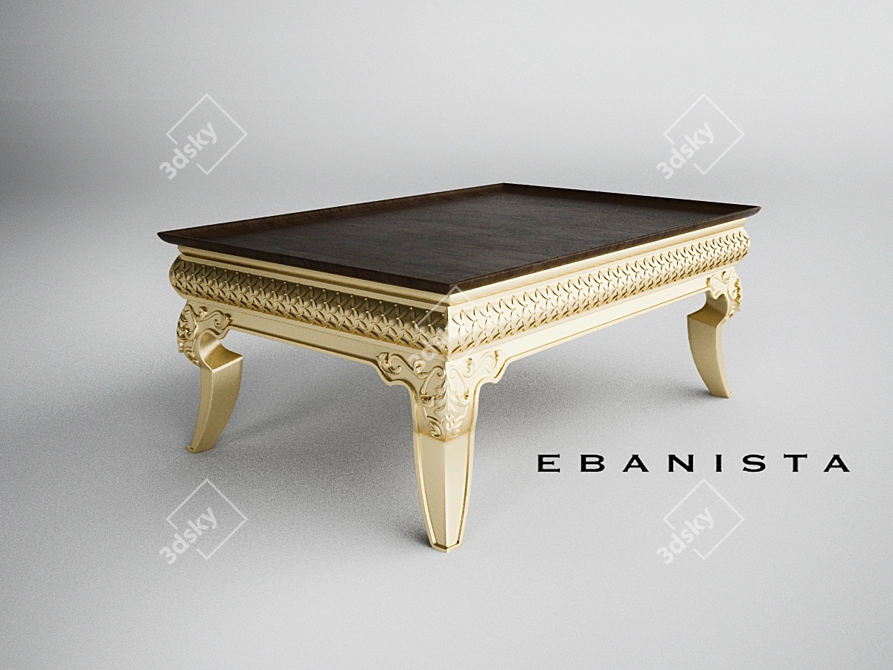 Palazzo Gold Accent Cocktail Table 3D model image 1