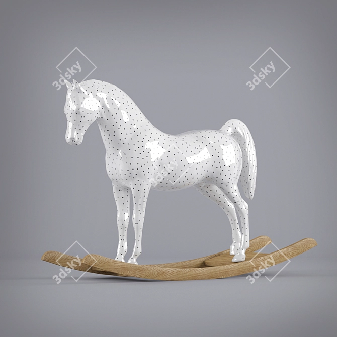 Elegant Equine Figurine 3D model image 1