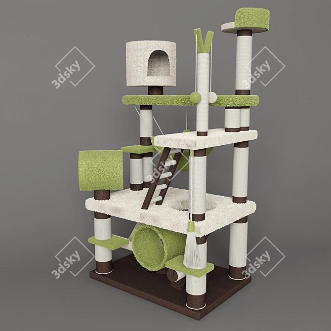 Cozy Cat Haven: Hair Fur Elements 3D model image 2