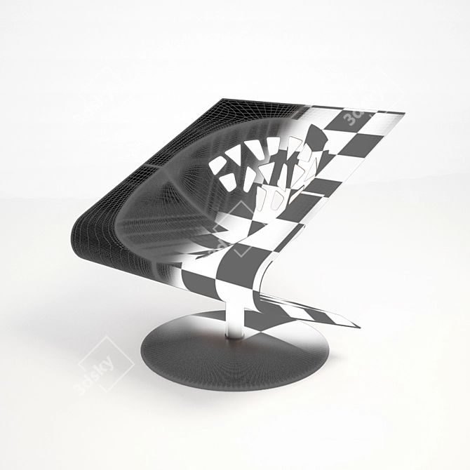 Elegant Jori Ascot Chair 3D model image 2