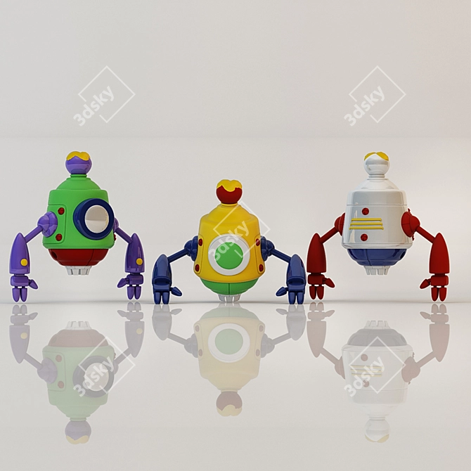 Robot Buddy: Interactive Toy-Rattle 3D model image 1