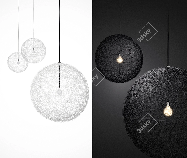 Minimalistic Moooi Light Fixture 3D model image 1