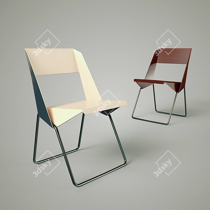 Elegant Ergonomic LUC Chair 3D model image 1