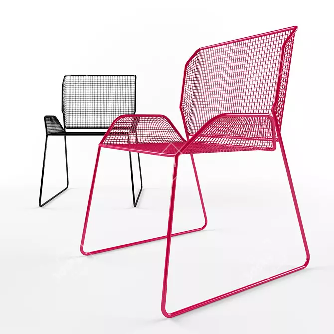 Modern Perforated Chair 3D model image 1