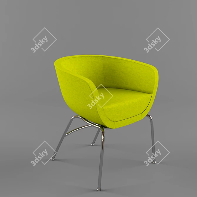 Elegant Senator Karma Chair 3D model image 1