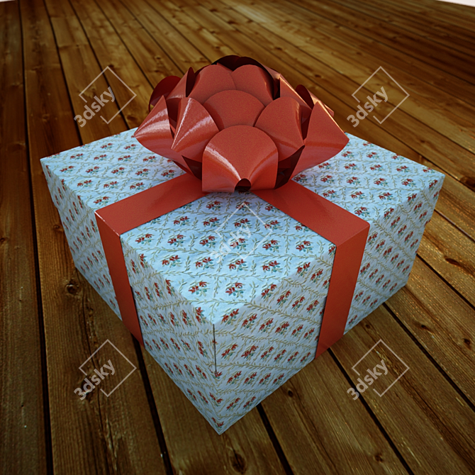 Joyful Celebration Gift Box 3D model image 3