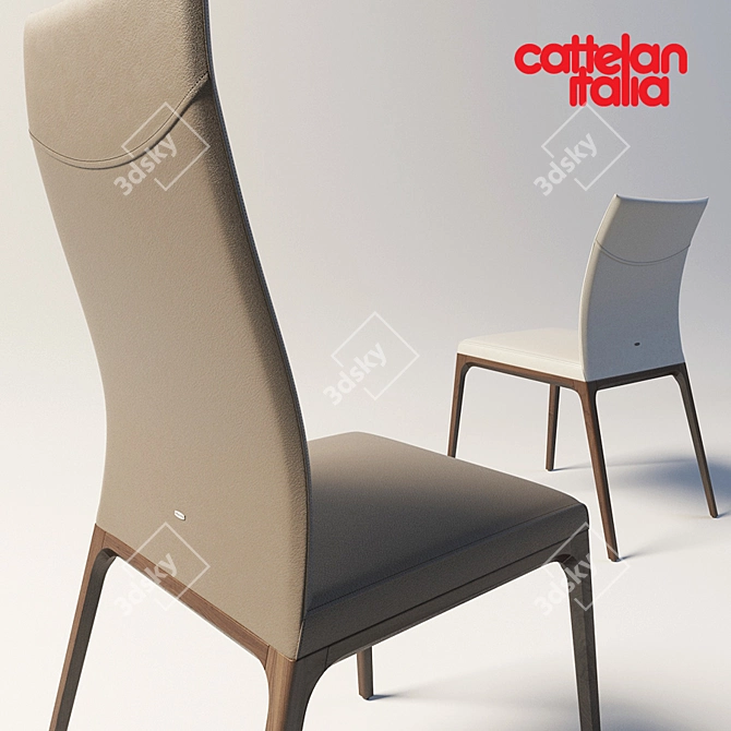 Elegant Cattelan Italia Arcadia Chair 3D model image 2