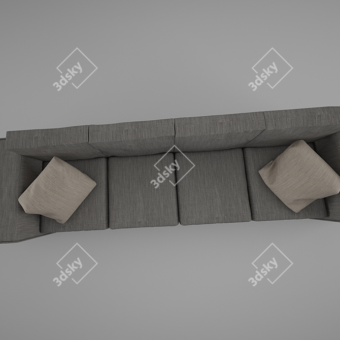 Sleek and Stylish Modern Sofa 3D model image 2