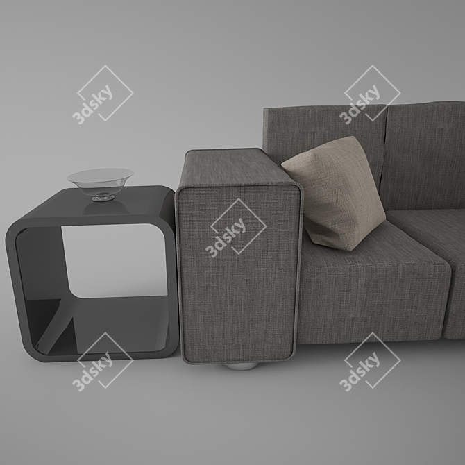 Sleek and Stylish Modern Sofa 3D model image 3