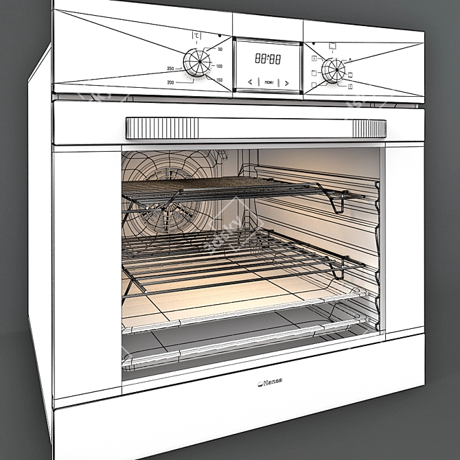 Hansa Scandium Electric Built-In Oven 3D model image 3