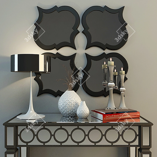 Elegant Trio Decor Set 3D model image 1