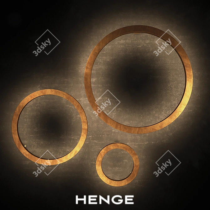 Henge Illuminated Wall Circle 3D model image 1