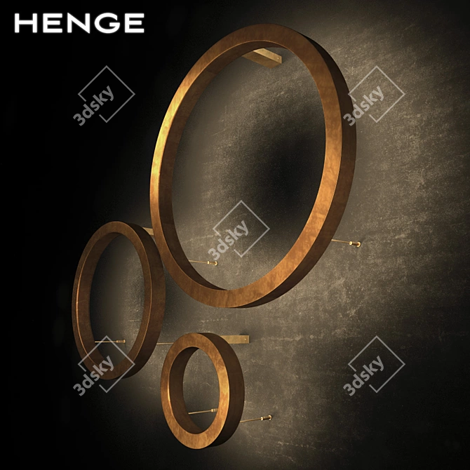 Henge Illuminated Wall Circle 3D model image 2