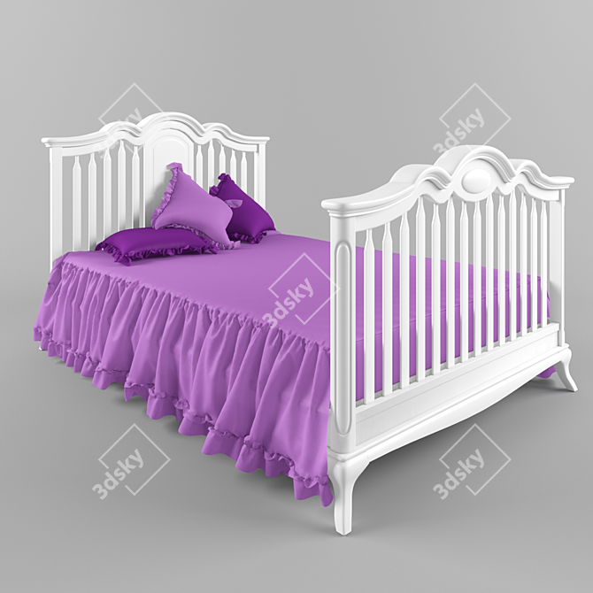 Title: Elegant Cleopatra Teen Bed 3D model image 1