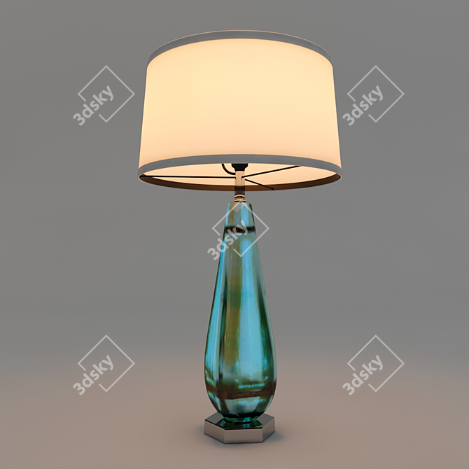 Elegant Glass Vase Table Lamp 3D model image 1