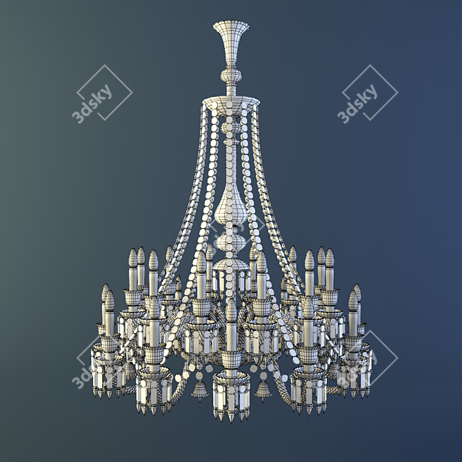 Baccarat Helios 24L: Stunning Chandelier 3D model image 2