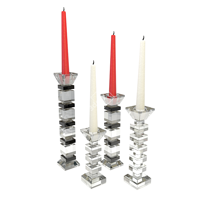 Hoff Candlesticks | Elegant Home Decor 3D model image 2