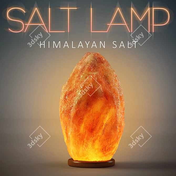 Title: Himalayan Salt Lamp: Natural Air Purifier 3D model image 1