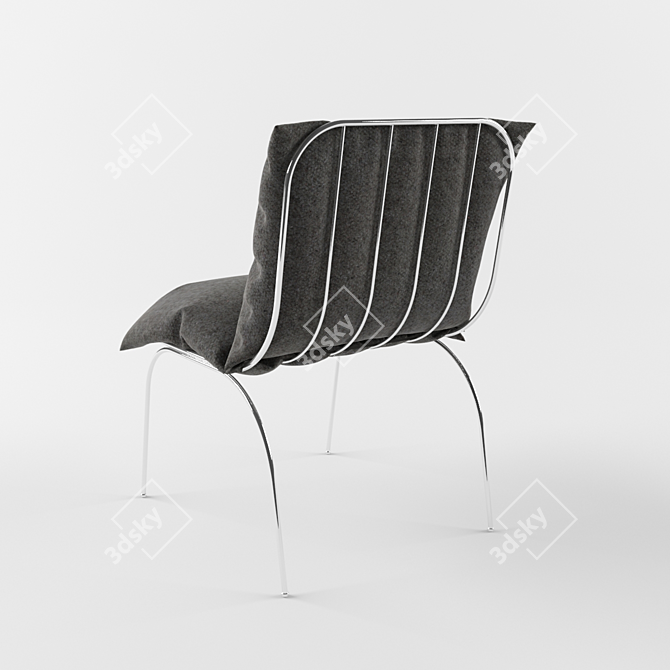 Chrome Frame Chair 3D model image 2