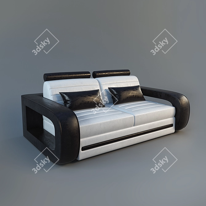 Modern Clay Sofa: 2150mm 3D model image 1