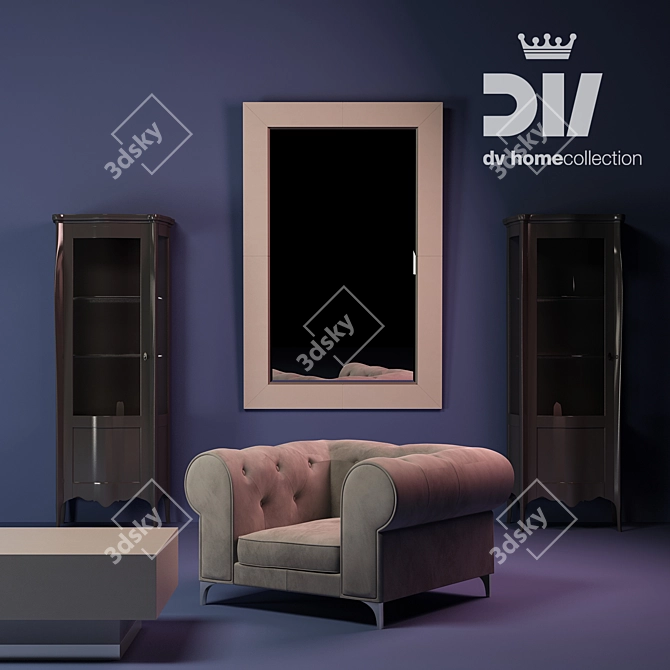 Elegant DV Home Furniture Set 3D model image 1