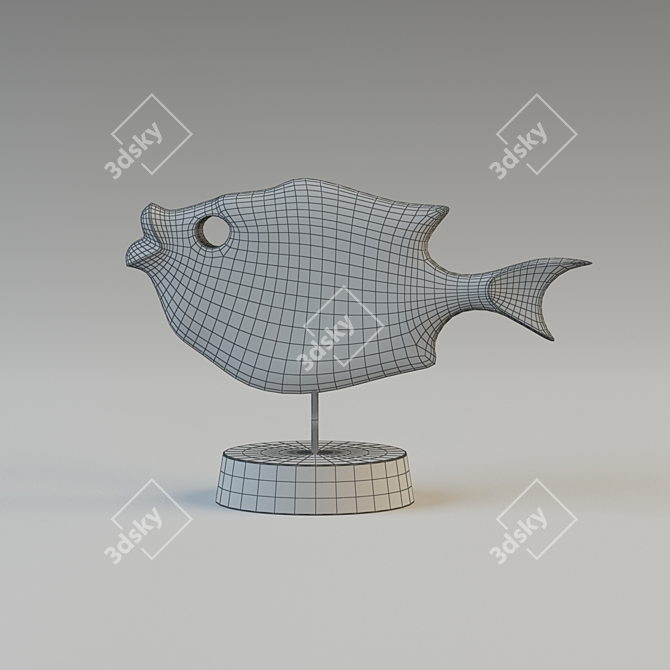 MIZO Fish Sculpture 3D model image 2