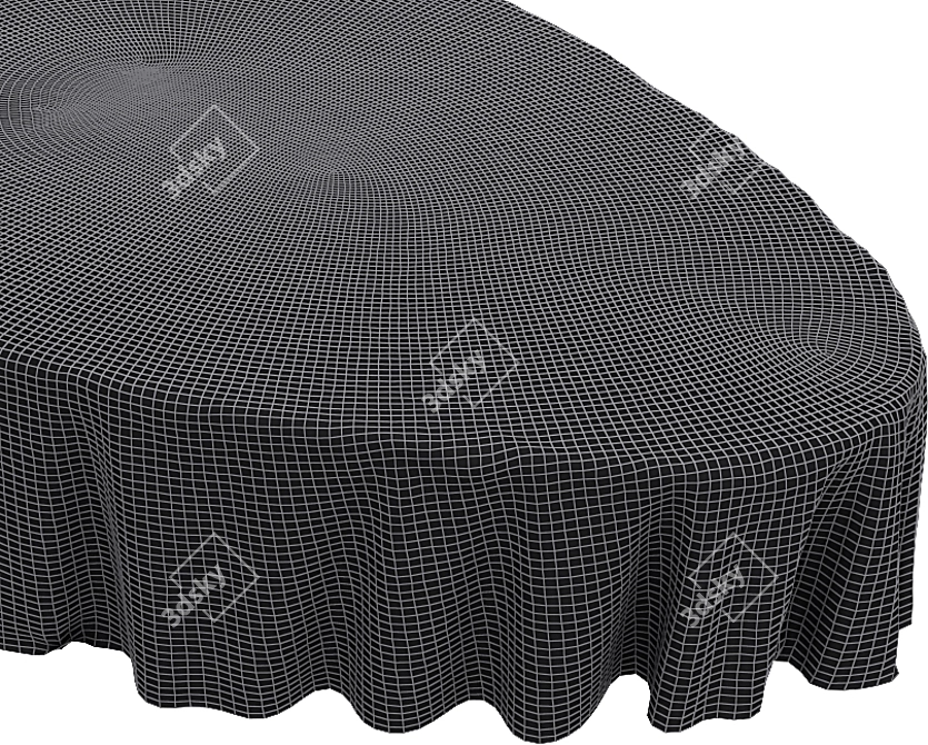 Versatile Tablecloth Set: Perfect for Different Table Shapes 3D model image 3