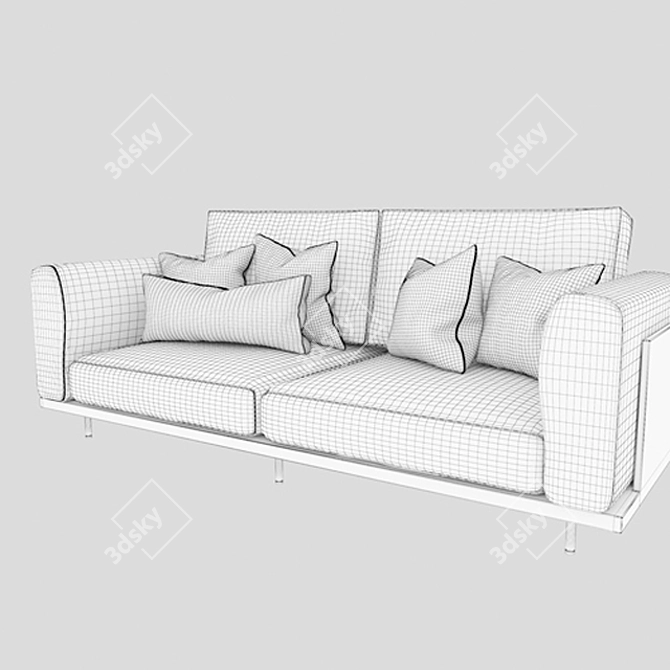 Norte 2-Seater Sofa 3D model image 2