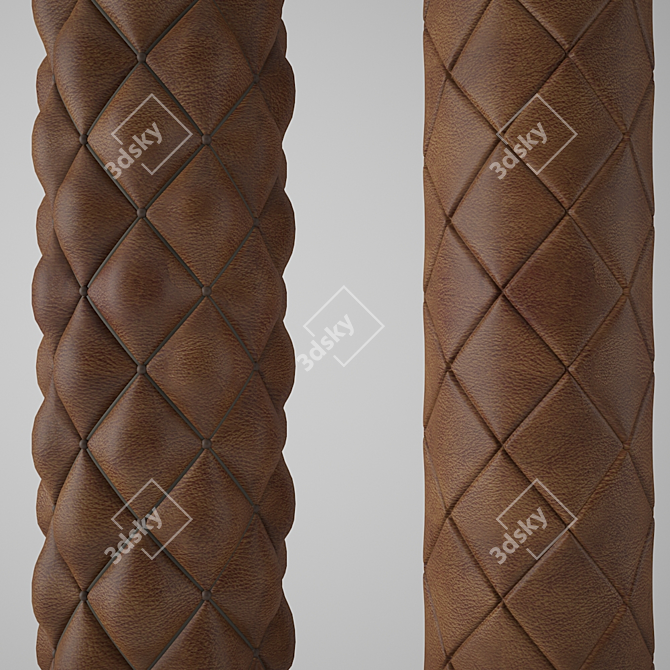 Luxury Leather Column Stand 3D model image 2