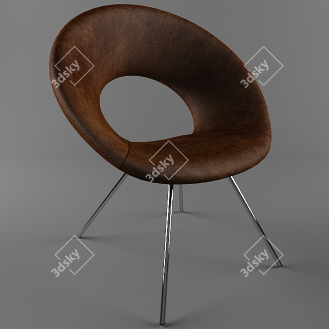 Stylish Ring Chair 3D model image 1