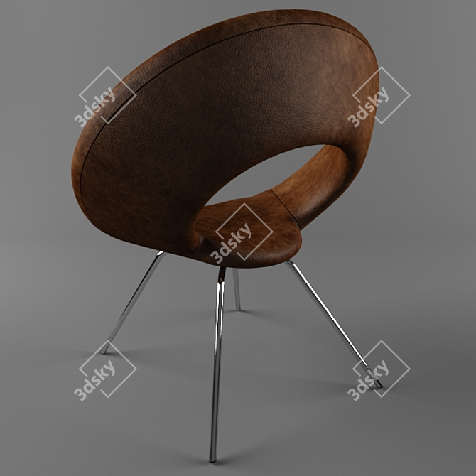 Stylish Ring Chair 3D model image 2