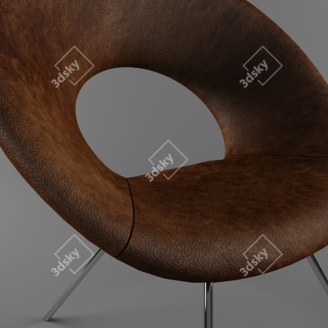 Stylish Ring Chair 3D model image 3