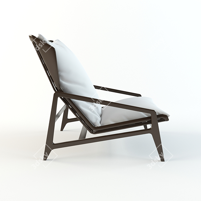 Sophisticated Modern Armchair 3D model image 3