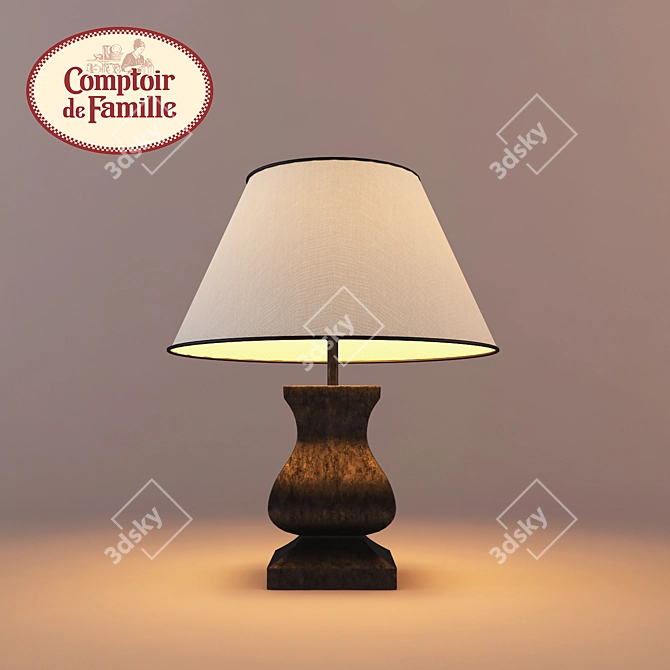 Classic Table Lamp - COMPTOIR de FAMILLE 3D model image 2