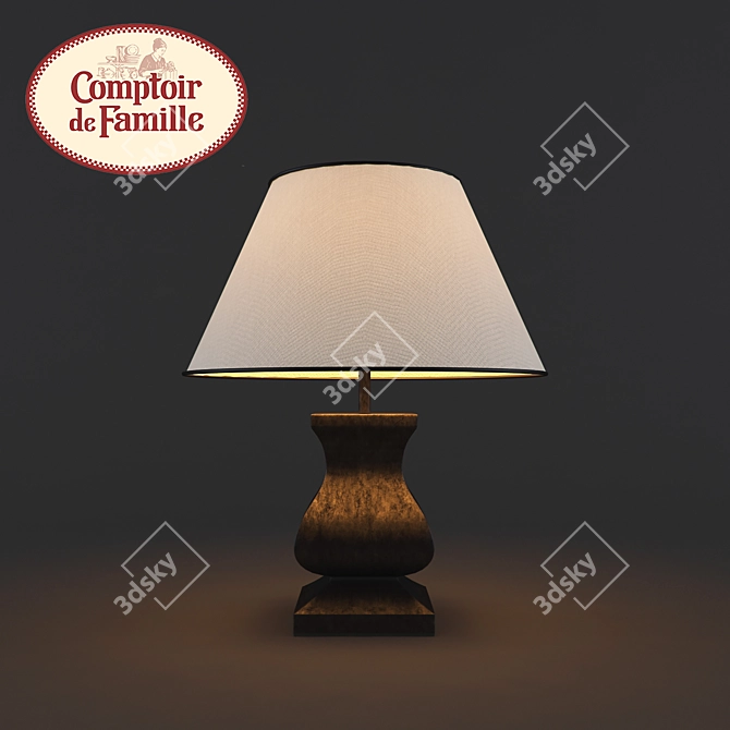 Classic Table Lamp - COMPTOIR de FAMILLE 3D model image 3