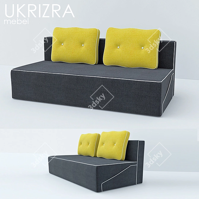 Ukrizramebel Sofa: Ukrainian Craftsmanship 3D model image 1