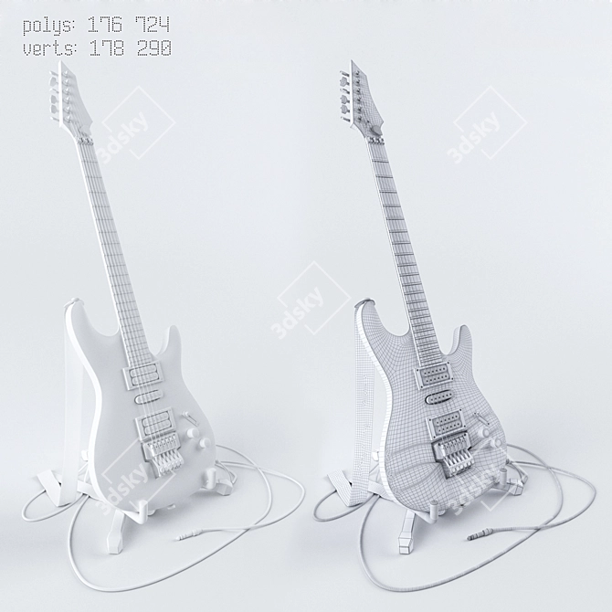Enhanced Yellow Guitar - Version 2.0 3D model image 2