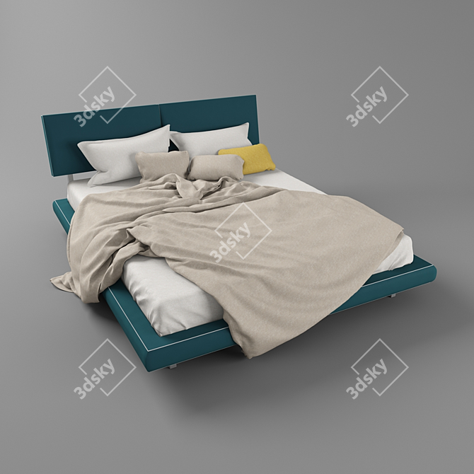 Adjustable Back Cloud Bed 3D model image 1