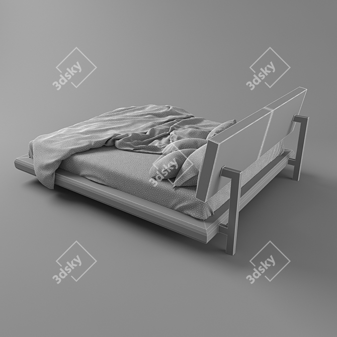 Adjustable Back Cloud Bed 3D model image 2