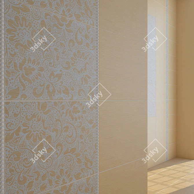 Elegant Lazio Ceramic Tiles 3D model image 1