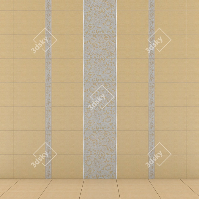 Elegant Lazio Ceramic Tiles 3D model image 2