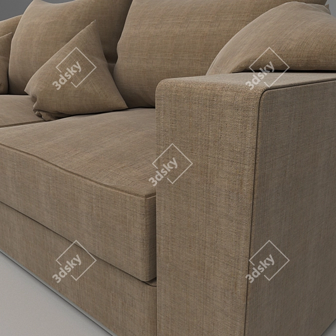 Cozy 3-Seater Sofa 3D model image 3