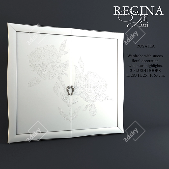 Elegant Regina di Fiori Wardrobe 3D model image 1